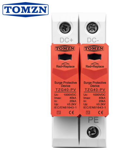 TOMZN SPD DC 500V 600V 800V 1000V 20KA~40KA House Surge Protector Protective Low-voltage Arrester Device